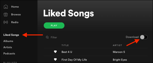 can you download songs on spotify desktop